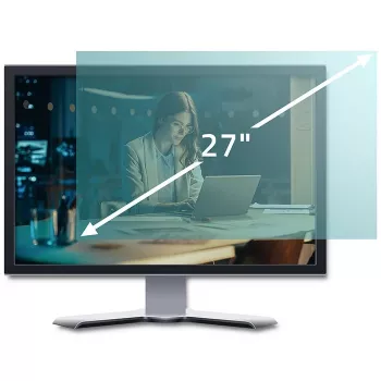 Qoltec 51049 Apsauginis filtras nuo mėlynos šviesos 27 colių | 16:9 | Akių apsauga | Anti Glare