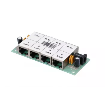 Extralink 4 prievadų PoE injektorius 4x 100Mb/s RJ45, Fast Ethernet, 48 V, be korpuso