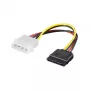 S-ATA maitinimo laidas 1x 4pin kištukas ir 15pin lizdas, ilgis: apie 15 cm, Good Connections® (5021-ATA)