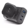 RealPower 450476 belaidis greitasis įkroviklis – juodas, 2 USB-C, 43 W