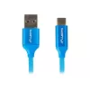 USB 2.0 kabelis LANBERG CA-USBO-21CU-0010-BL — USB A į USB C, 1 m, mėlynas