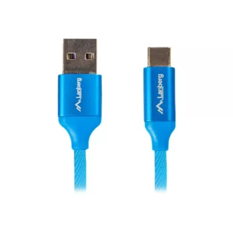 USB 2.0 kabelis LANBERG CA-USBO-21CU-0010-BL — USB A į USB C, 1 m, mėlynas