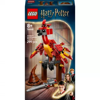LEGO statomasis Fawkes – Dumbldoro feniksas 76448, 299 dalių, 160 mm aukštis, nuo 8 metų