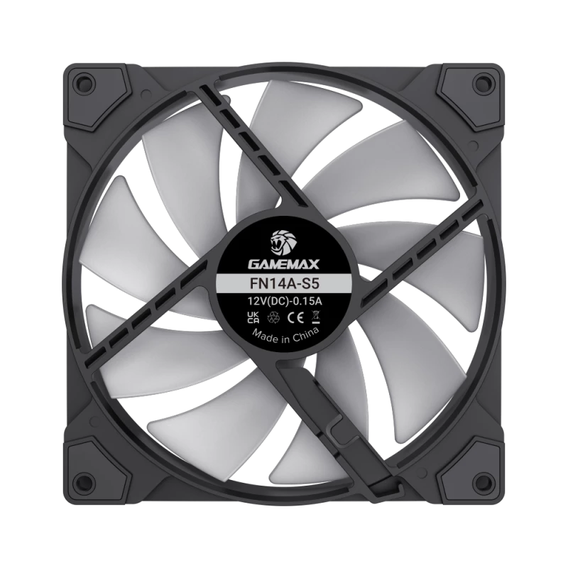 Gamemax FN14A-S5 korpuso ventiliatorius 140mm juodas