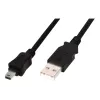 Assmann/Digitus USB 2.0 jungiamasis laidas A-B USB 2.0, 480Mbit/s, USB A - USB mini B, kištukas/kištukas, 1,8m, juodas (AK-300130-018-S)