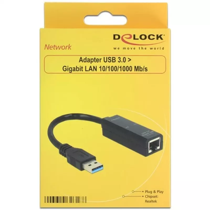 Tinklo adapteris DeLOCK 62616, USB 3.0 į Gigabit Ethernet
