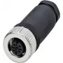 Phoenix Contact 1662968 Laido Jungtis M12 Juoda - Nerūdijantis Plienas