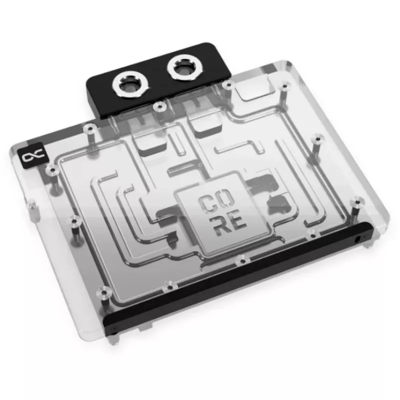 Alphacool 10260 galinė plokštė, aliuminis, chromas, juoda, 154 mm