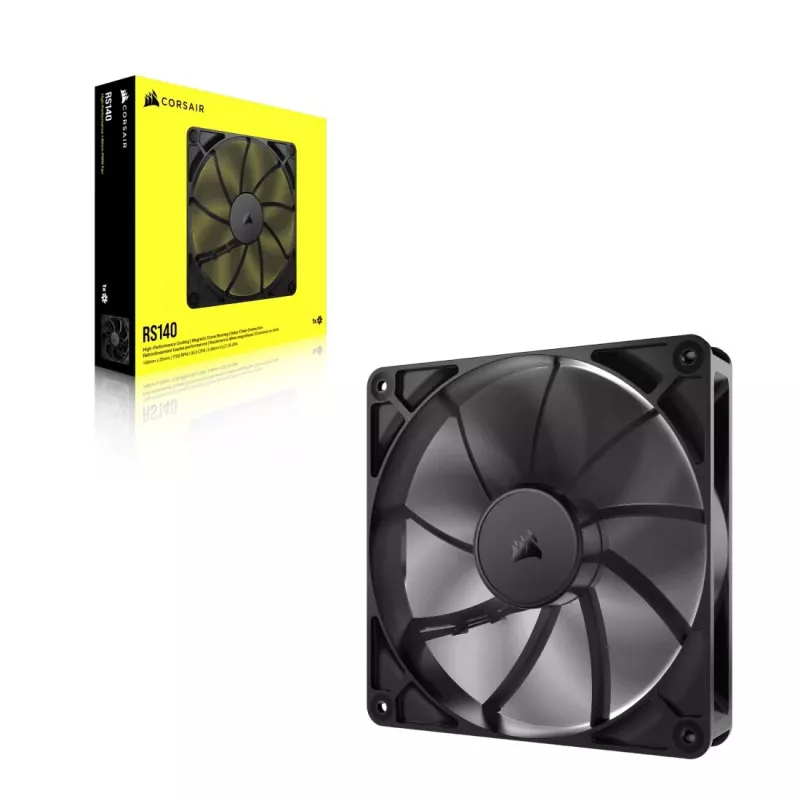 Ventiliatorius Corsair RS140 14 cm juodas 330-1700 RPM 0,11-3,46 mmH2O