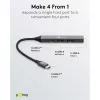 Goobay Slim 4 prievadų USB-Hub, USB-C™ į USB-C™/USB-A, USB 3.2 (74459)