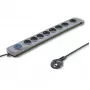 Qoltec 50168 apsauginis filtras su 8 lizdais, 3 m, pilkas
