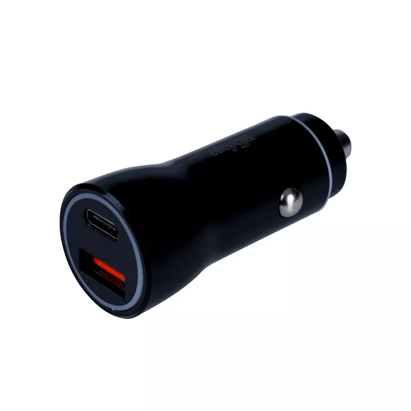Automobilinis įkroviklis Akyga AK-CH-16 36W USB-A + USB-C PD Quick Charge 3.0 12/24V juodas