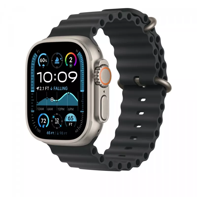 Apple 49mm juodo vandenyno dirželio prailginimas su natūralaus titano apdaila