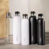BRITA 118426 gazuotas butelis – 1 L stiklinis butelis su nerūdijančio plieno dangteliu, 287 mm aukštis, 2 vnt. pakuotė