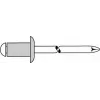 Aklakniedė GESIPA 1455055 Al/A2 5×25 mm, suėmimo diapazonas 15,0–20,0 mm, pakuotė 250 vnt.