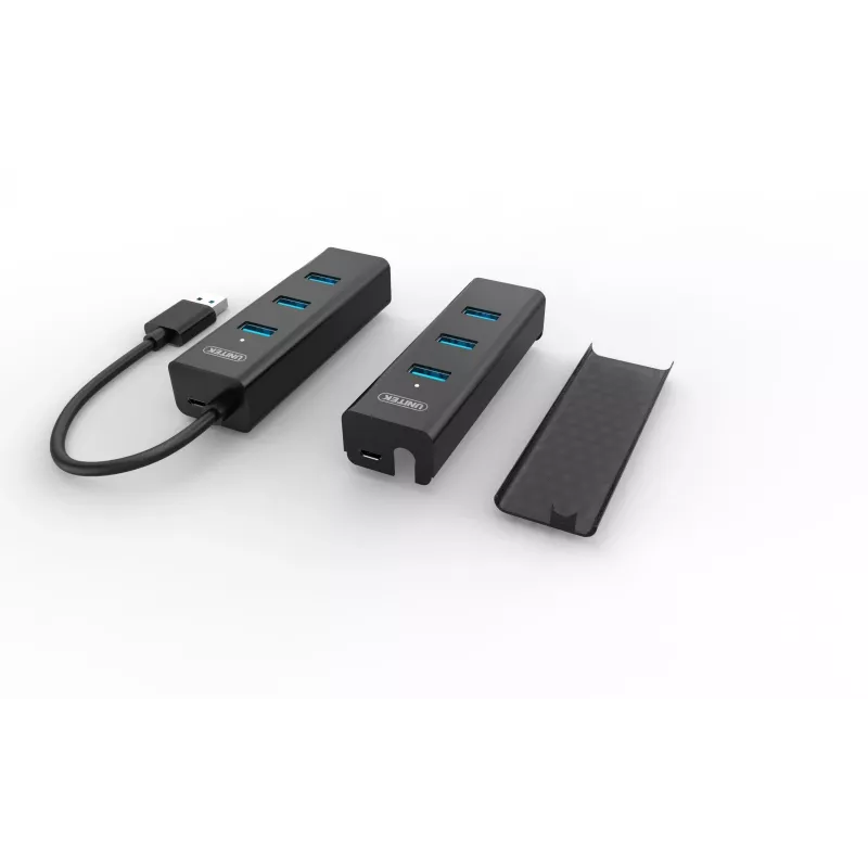 UNITEK Y-3089 USB 3.2 Gen 1 Type-A išplėtimo šakotuvas, 4 prievadai, 5000 Mbit/s, juodas