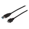 ASSMANN SuperSpeed USB 3.0 laidas, USB A kištukas į Micro USB B kištuką, Cu AWG 28, 2x ekranuotas, ilgis 1,0 m (AK-300116-010-S)