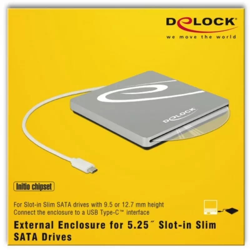 Išorinis korpusas optiniam įrenginiui DeLOCK 42605 13,3 cm (5,25 colio)