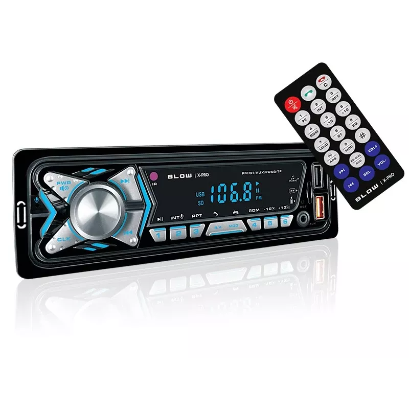 BLOW X-PRO MP3/USB/micro USB/BLUETOOTH radijas automobiliui Juoda