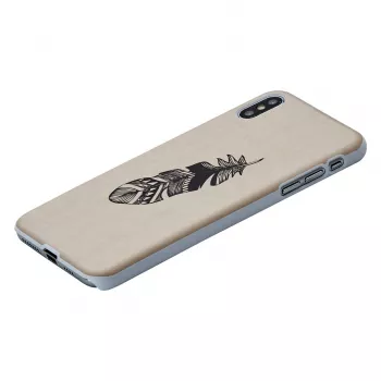 Dėklas iPhone XS Max iš medžio ir polikarbonato – Indian White