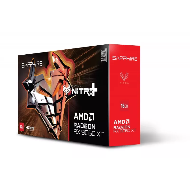 Vaizdo plokštė Sapphire NITRO+ Radeon RX 9060 XT – 8 GB GDDR6, 128 bitų, PCIe x16 5.0