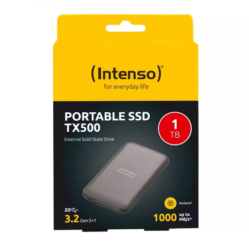 Intenso TX500 1TB išorinis SSD diskas USB Type-C 3.2 Gen 2 rudas