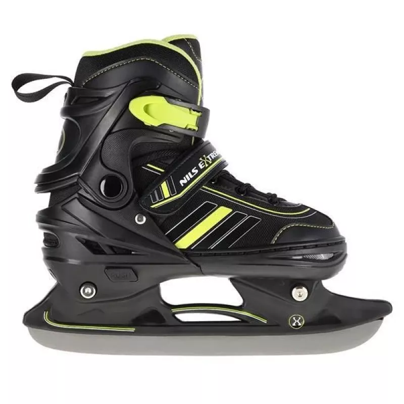 Nils Extreme NH18191 2IN1 riedučiai JUODA/LIME DYDIS L (39-43) su keičiamais ledo ritulio pačiūžų peiliukais