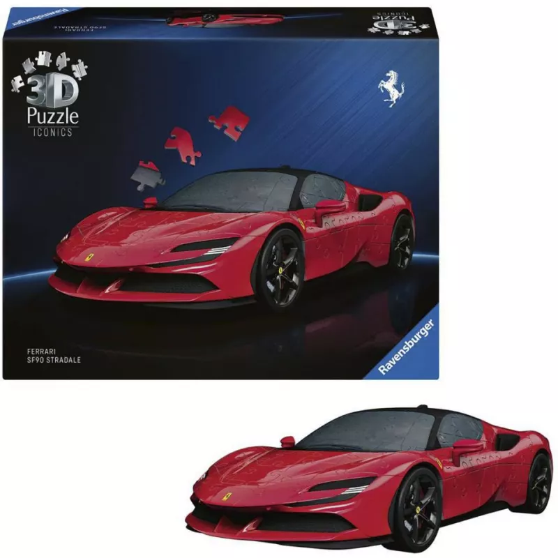 3D dėlionė Ravensburger Iconics Ferrari SF90 Stradale – kolekcinis modelis