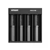 XTAR MC4S 4 lizdų stalinis baterijų įkroviklis cilindriniams Li-ion 18650 ir NiMH (A/AA/AAA/AAAA/C/D), 1 A išėjimas, 5 V įėjimas, juodas