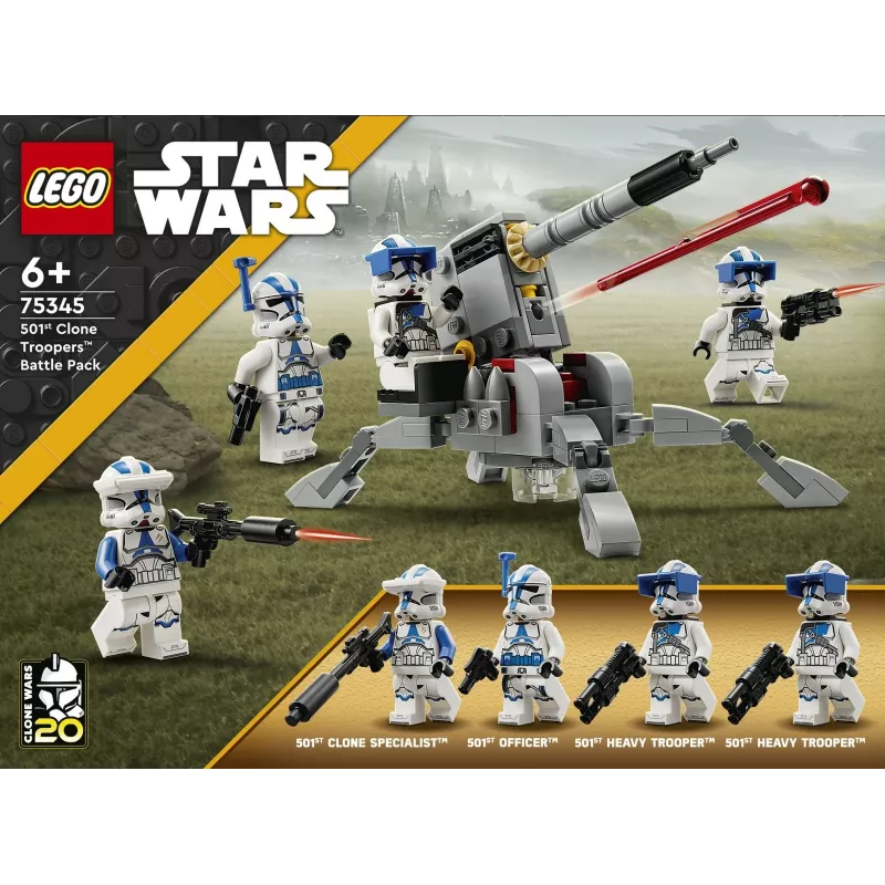 LEGO 75345 Star Wars 501-asis Klonų Karių Kovos Rinkinys Konstruojamas Žaislas