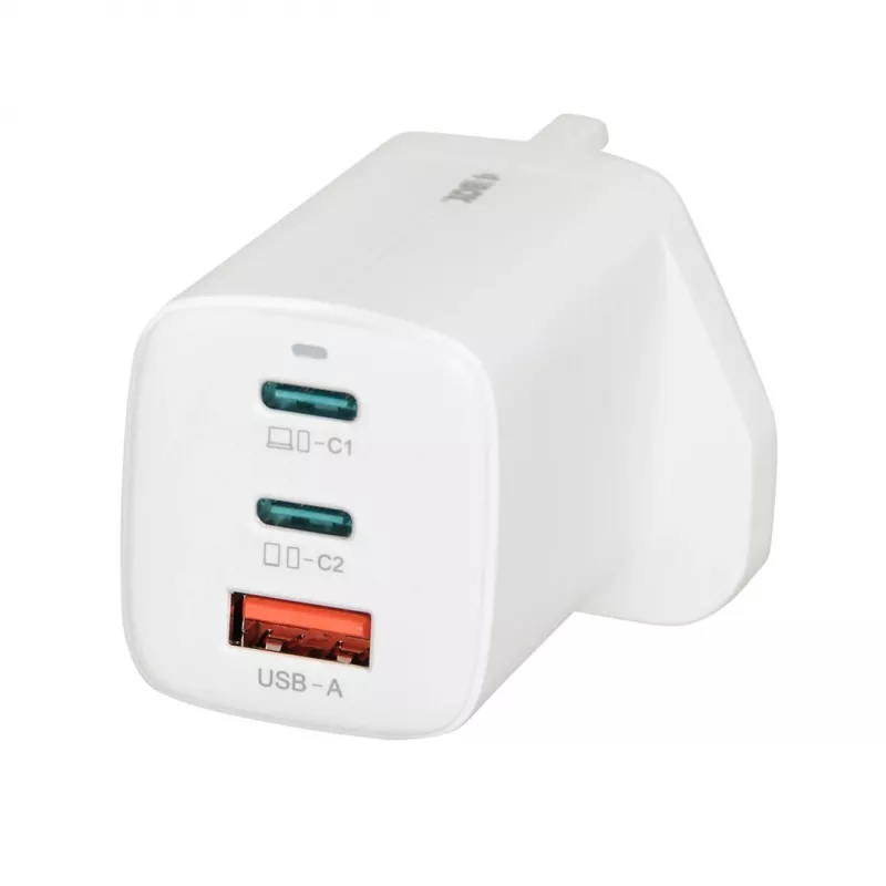 iBOX C-65 White, GaN 65W universalus įkroviklis su UK kištuku