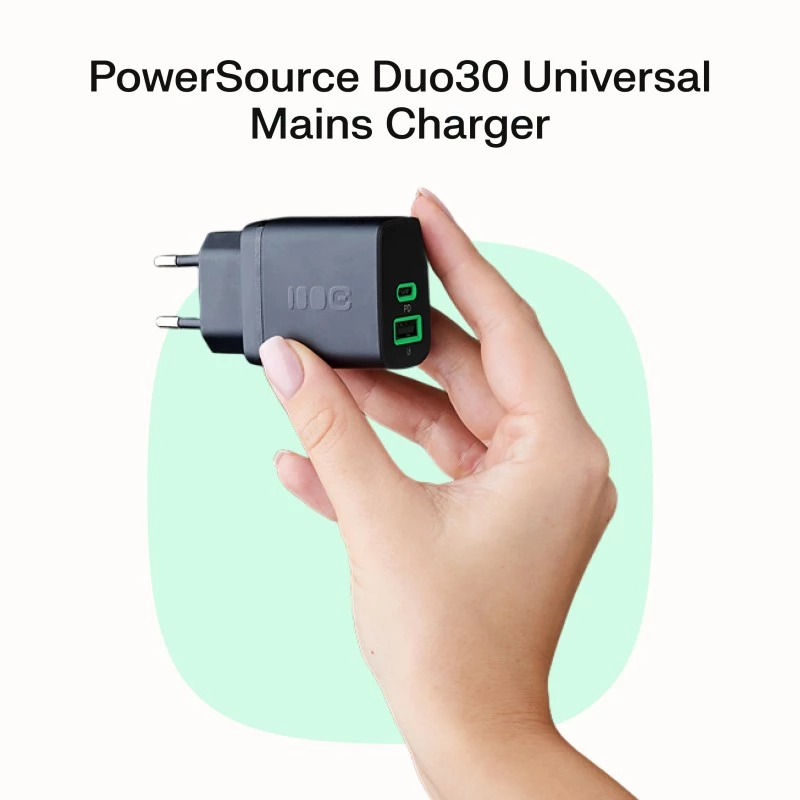 Green Cell PowerSource Solo30 30W Juodas – USB-C vieno prievado įkroviklis