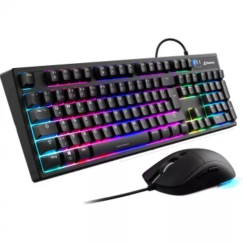 Žaidimų klaviatūros ir pelės rinkinys Sharkoon SKILLER SGB15 Combo DE (vokiškas išdėstymas)