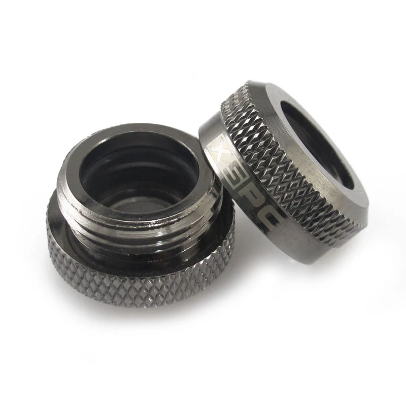 XSPC jungtis G1/4 iki 14 mm kietam vamzdžiui, juodas chromas - 8 vnt.