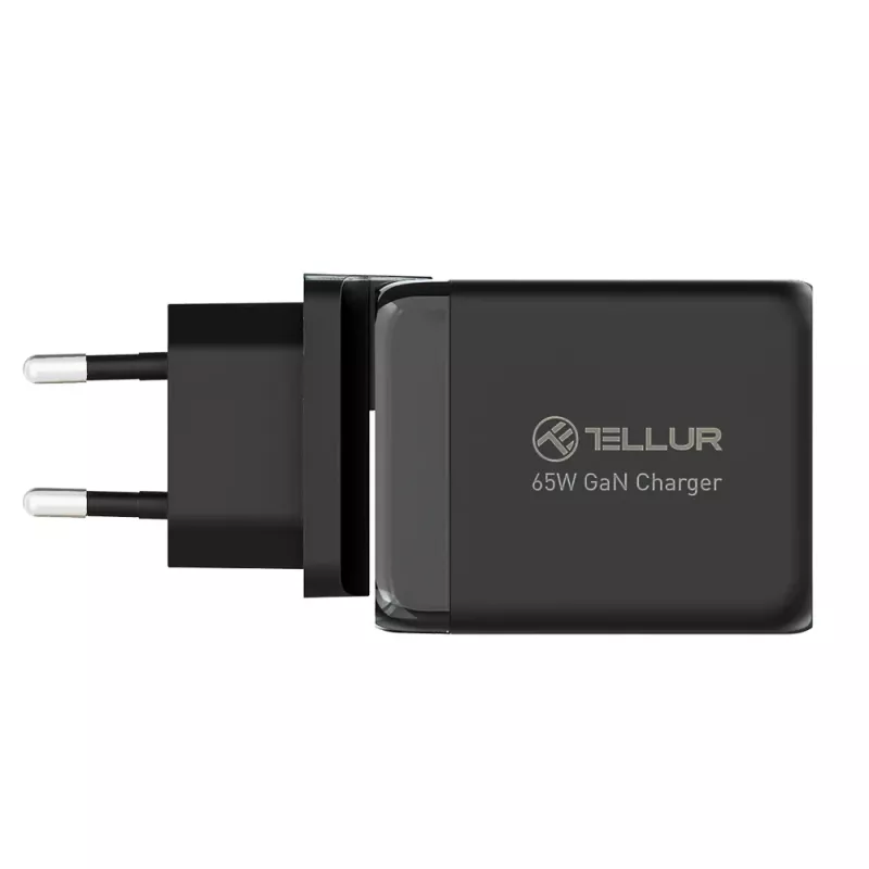 Sieninis įkroviklis Tellur TLL151451 65W, 3 prievadai (2x USB-C, 1x USB-A)