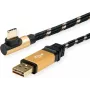 ROLINE 11.02.9062 USB laidas 3 m USB 2.0 USB A USB C juodas - auksinis (11.02.9062)