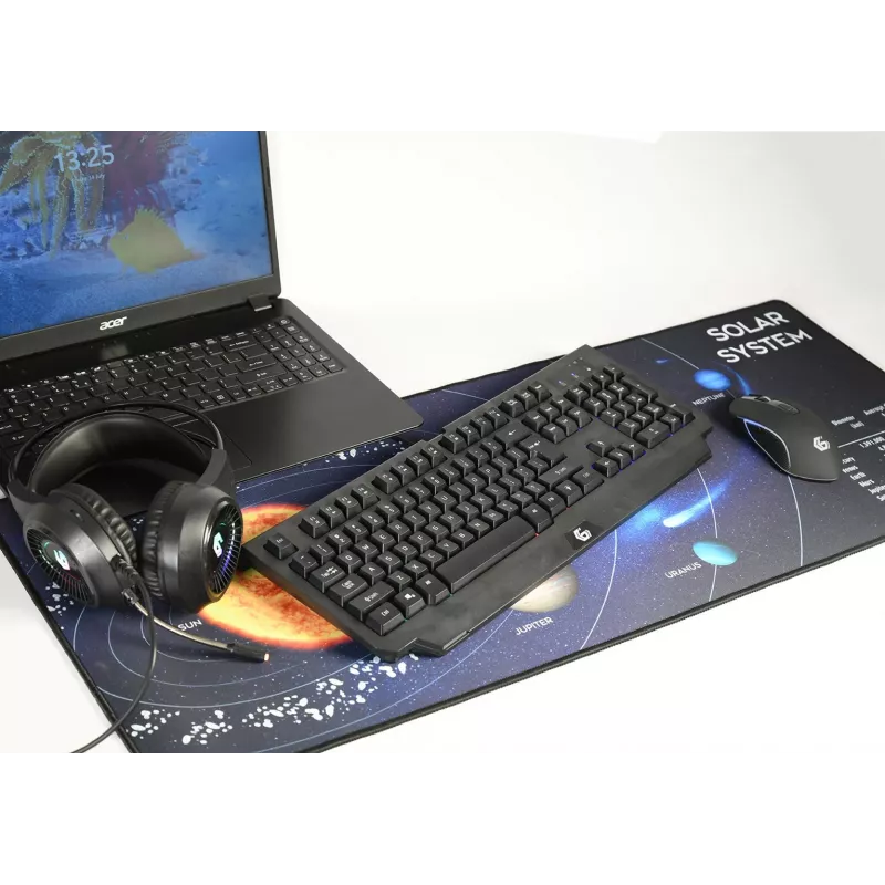 Gembird MP-SOLARSYSTEM-XL-01 Žaidimų pelės kilimėlis ypač didelis Kosmosas 350 x 900