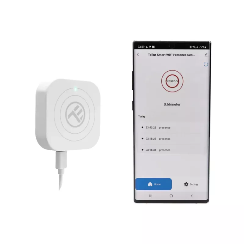 Bevielis judesio ir buvimo jutiklis „Tellur TLL331552 WiFi White“