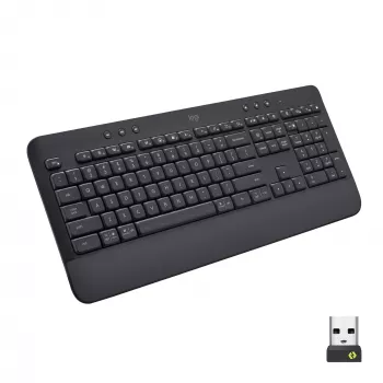 Logitech Signature K650 belaidė klaviatūra, Bluetooth 5.1, QWERTZ, šveicariška (CH), grafito (920-010912)