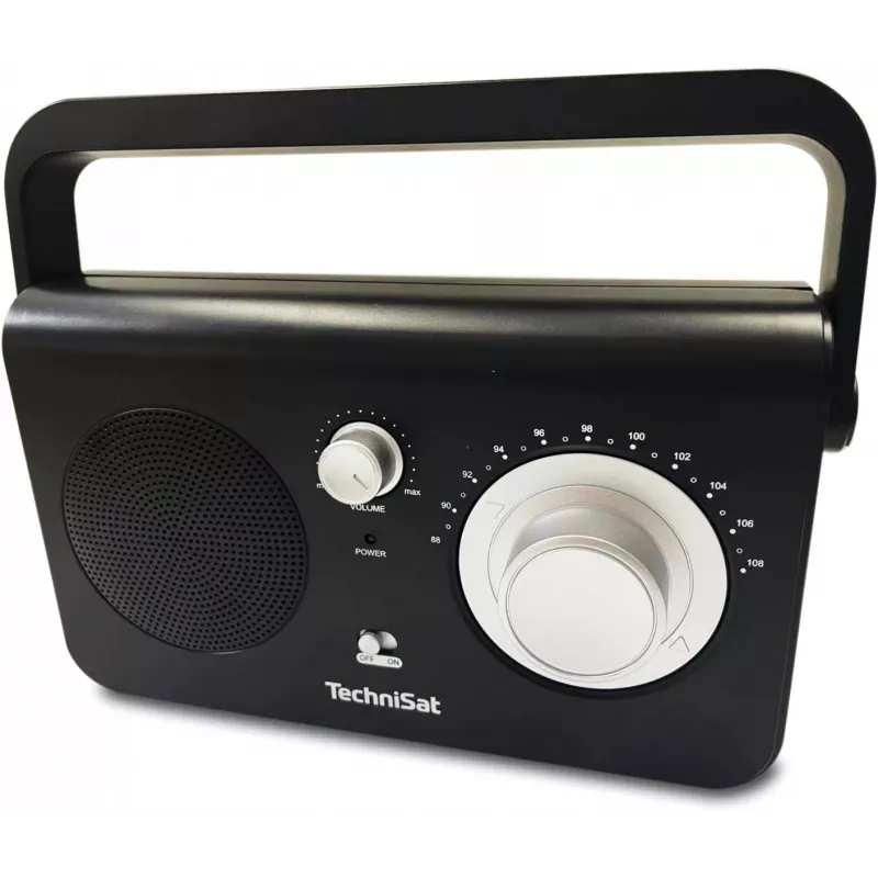 Porterinis radijas TECHNISAT CLASSIC 100 – analoginis FM, 1 W RMS, 3,5 mm, baltas