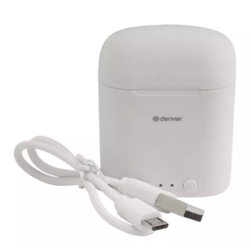 Belaidės ausinės Denver TWE-46WHITE