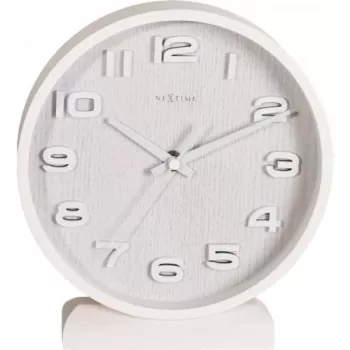 NeXtime klok 5192wi Wood Wood Small 22x20 cm, sieninis, baltas