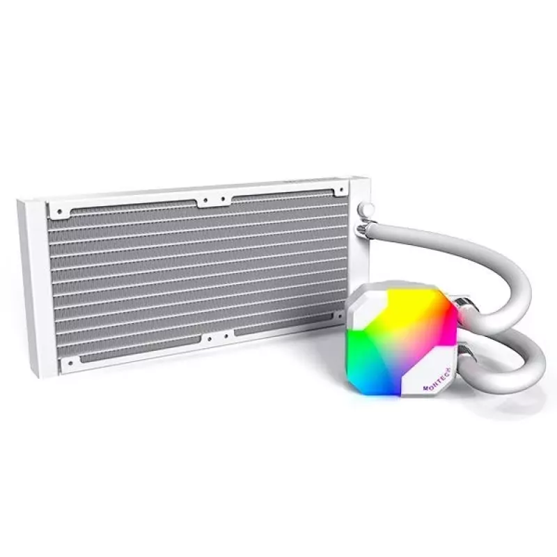 Montech Hyper Flow ARGB 240 mm Baltas – skystas aušinimas CPU