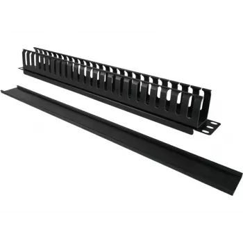 Kabelių dėžutė Alantec PK008 sieninis organizatorius 1U juoda metalas/plastikas