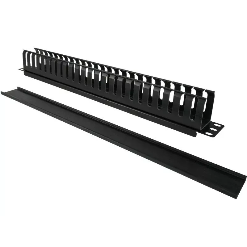 Kabelių dėžutė Alantec PK008 sieninis organizatorius 1U juoda metalas/plastikas