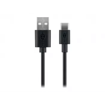 Wentronic Goobay USB laidas USB-A (kištukas) į USB-C (kištukas) USB 2.0 3 A 2,0 m juodas (59122)