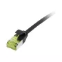Patch kabelis RJ45, CAT6A 500MHz, 1,5m, juodas, U/FTP, plonas apvalus d=3,8mm, TPE/LSZH (Superflex), AWG32, su Cat.7 žaliava, Synergy 21 (S217314V3)