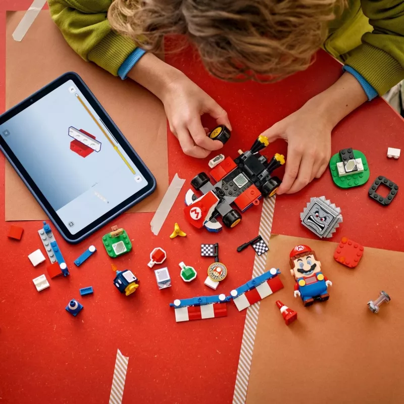 LEGO Statybinis žaislas 72043 Super Mario interaktyvus Mario Kart su standartiniu kartu
