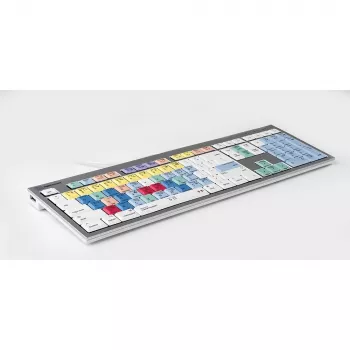 Klaviatūra Logickeyboard ALBA Universal USB AZERTY prancūziška sidabrinė
