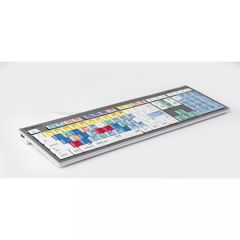 Klaviatūra Logickeyboard ALBA Universal USB AZERTY prancūziška sidabrinė